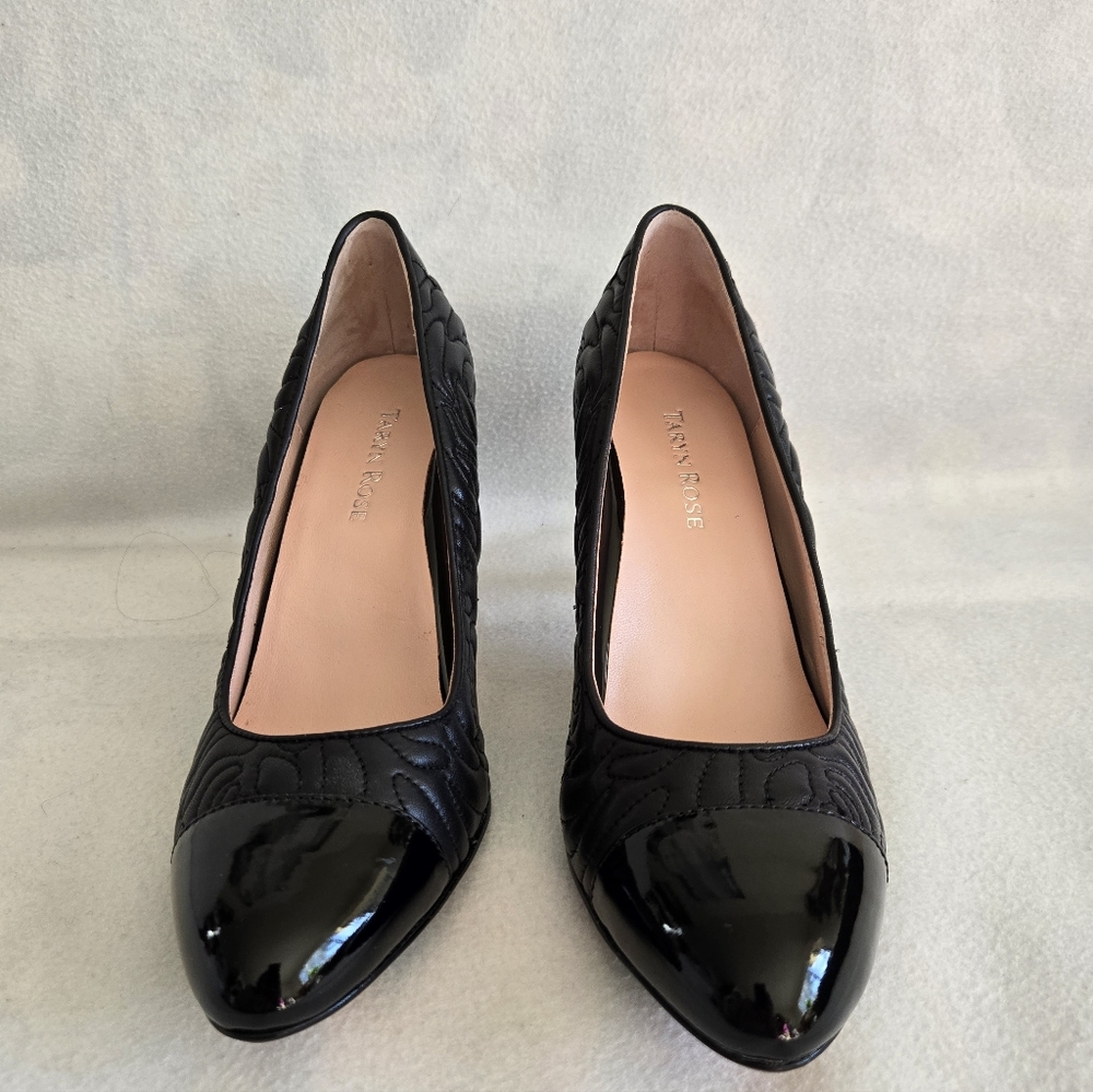 NEW Taryn Rose Black Embossed Heels New In Box
